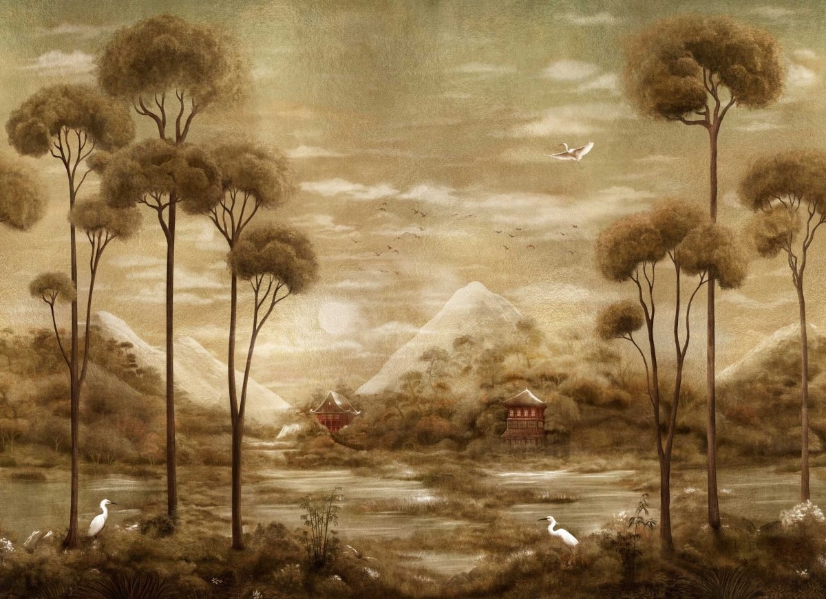 Coordonné Random Metallics II Xi Hu Lake Gold behang B00822 - LAB COLOUR THE WORLD