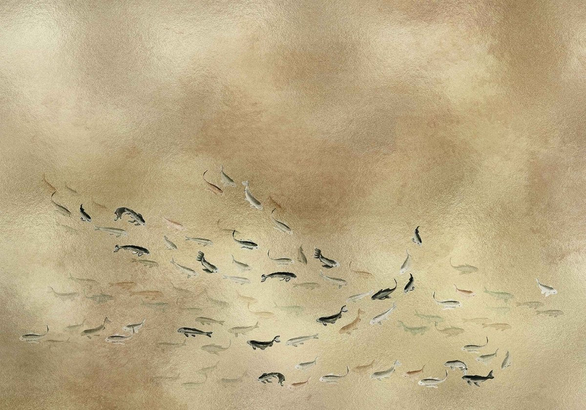 Coordonné Random Metallics Koi Gold behang 9600060 - LAB COLOUR THE WORLD