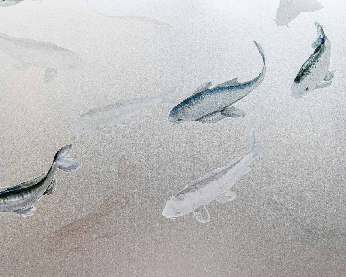Coordonné Random Metallics Koi Silver behang 9600061 - LAB COLOUR THE WORLD