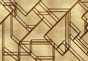 Coordonné Random Metallics LGeometric Gold behang 9600400 - LAB COLOUR THE WORLD