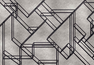 Coordonné Random Metallics LGeometric Silver behang 9600401 - LAB COLOUR THE WORLD