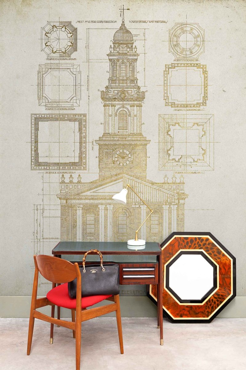 Coordonné Random Papers II Architecture behang 6800718 - LAB COLOUR THE WORLD