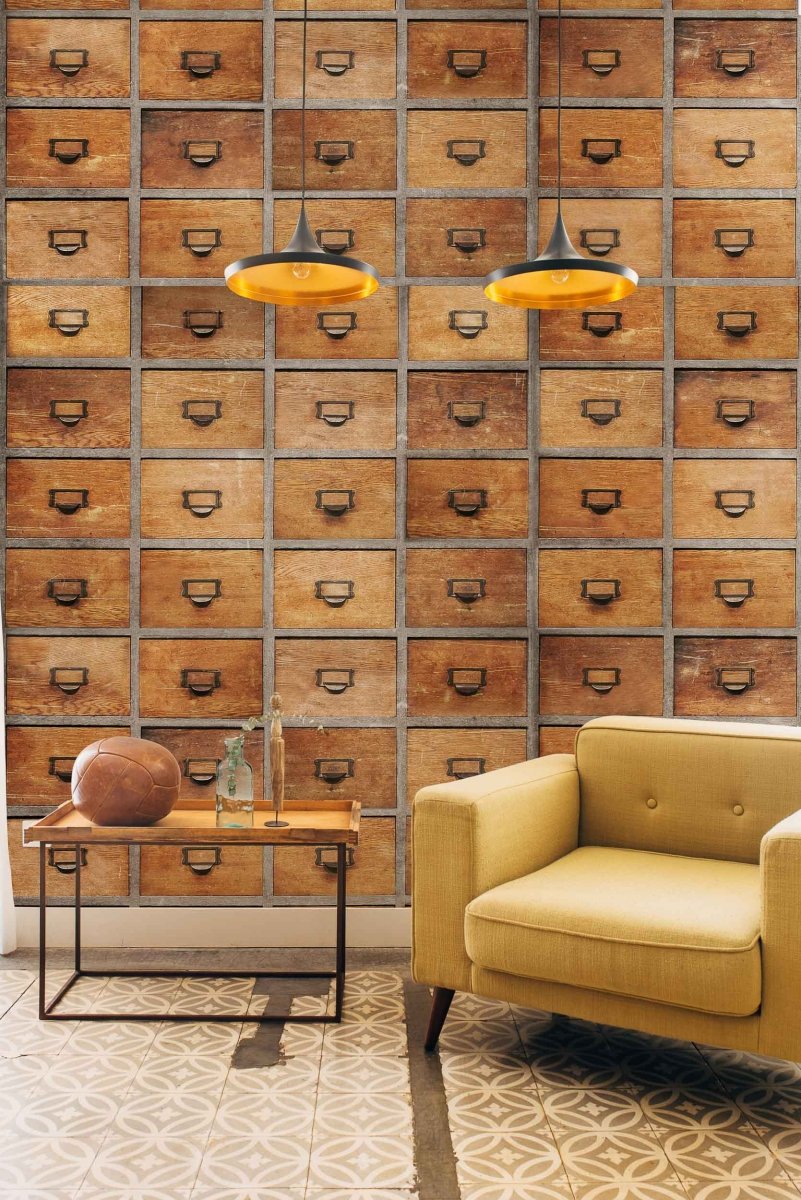 Coordonné Random Papers II Drawers behang 6800508 - LAB COLOUR THE WORLD