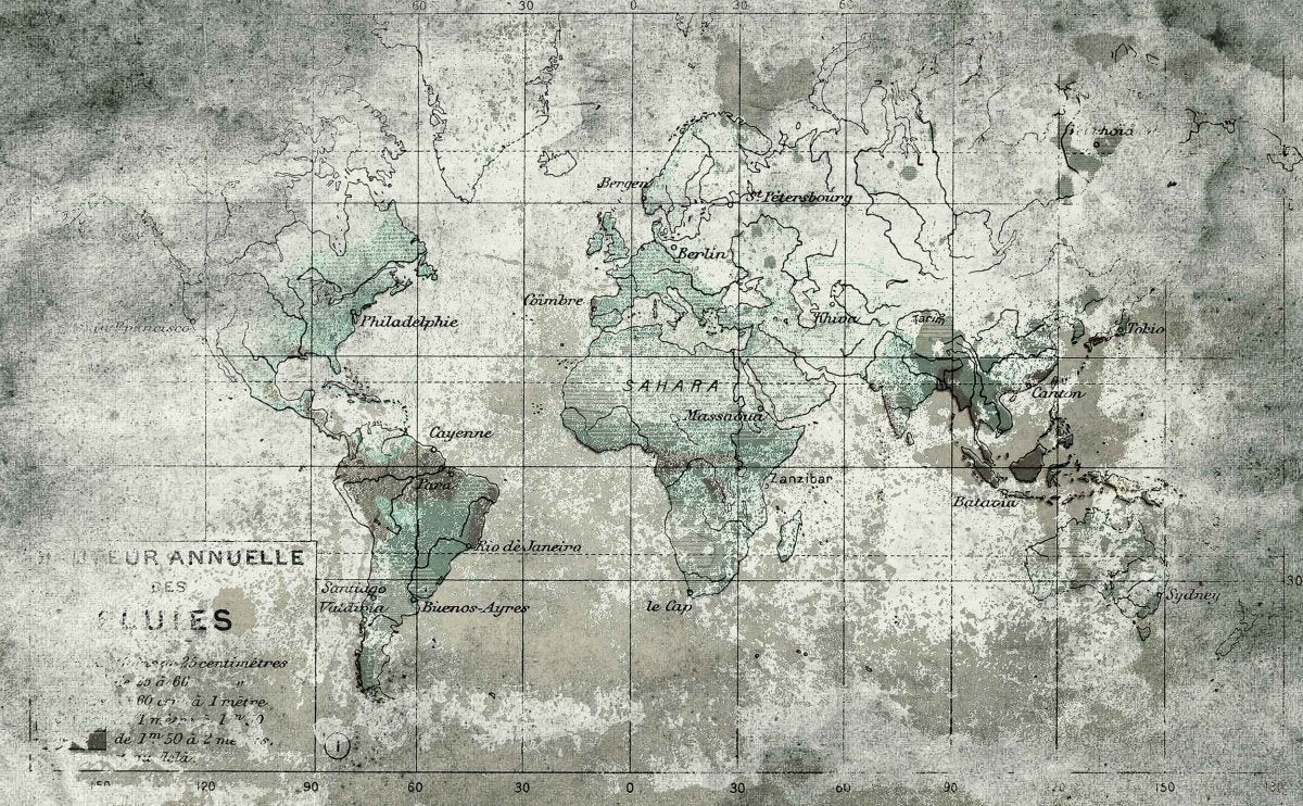 Coordonné Random Papers II Old Map behang 6800305 - LAB COLOUR THE WORLD