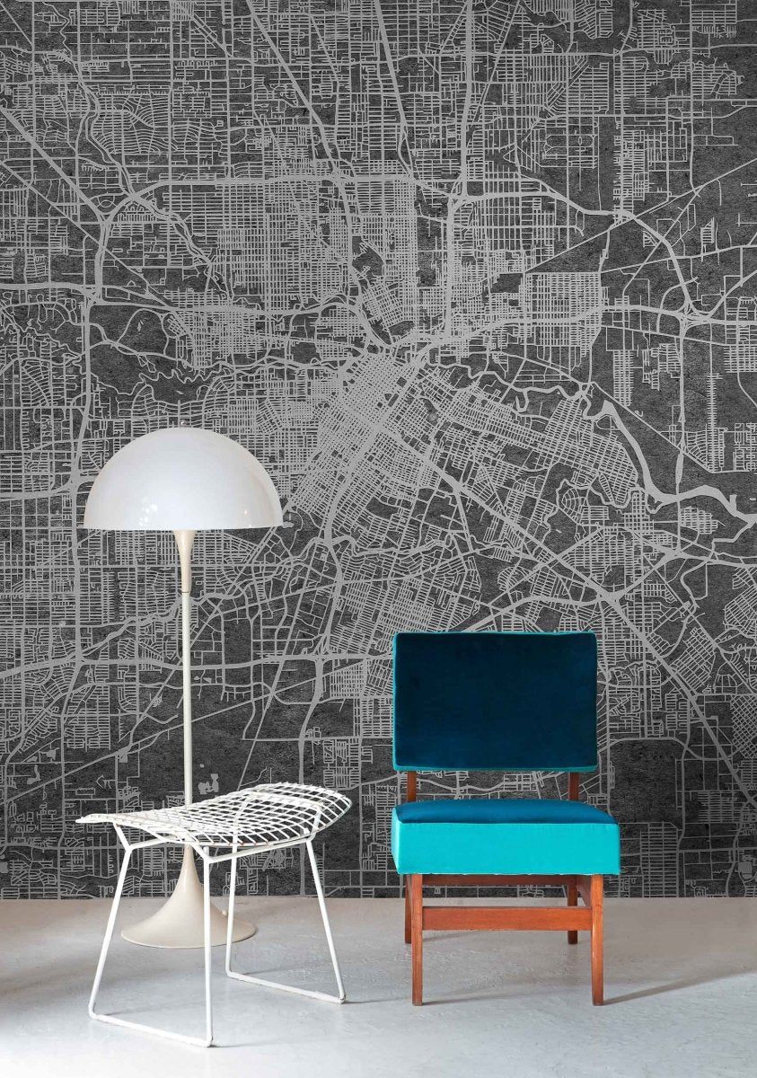Coordonné Random Papers II Urban Map behang 6800301 - LAB COLOUR THE WORLD