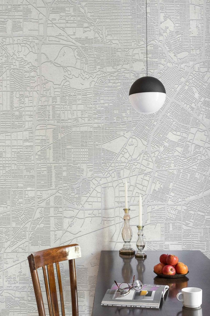 Coordonné Random Papers II Urban Map behang 6800302 - LAB COLOUR THE WORLD