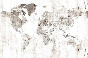 Coordonné Random Papers Newspaper map behang 6500106 - LAB COLOUR THE WORLD