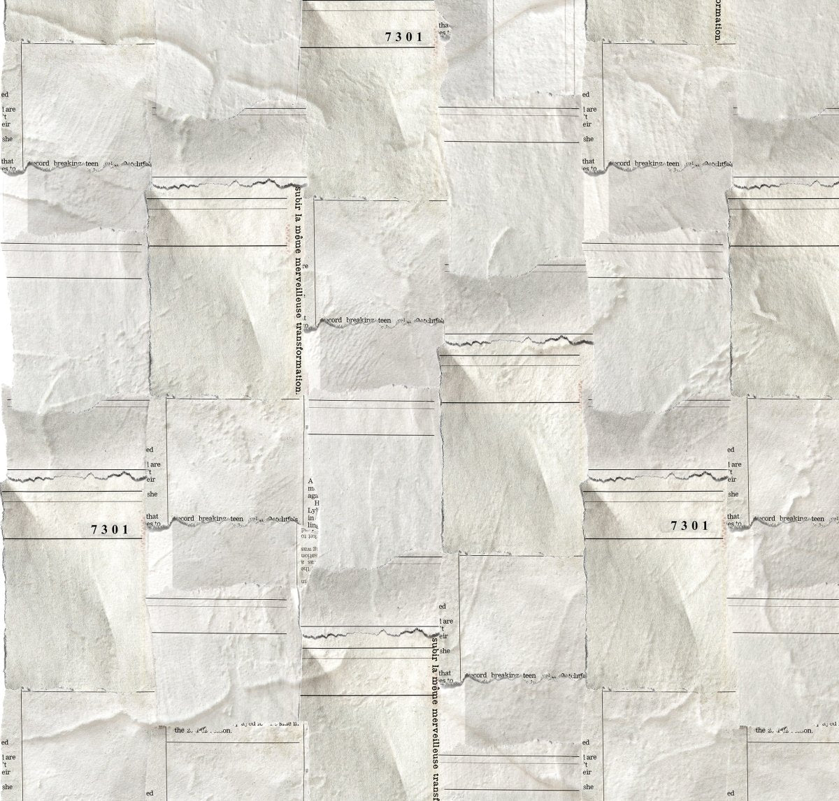 Coordonné Random Papers Newspaper pieces behang 6500505 - LAB COLOUR THE WORLD