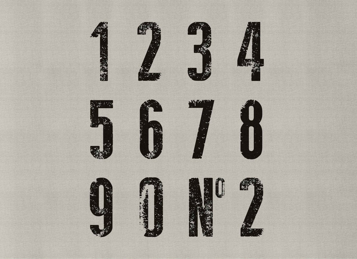 Coordonné Random Papers Numbers behang 6500701 - LAB COLOUR THE WORLD