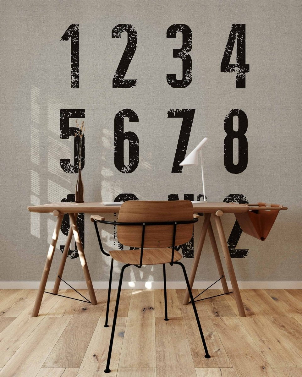 Coordonné Random Papers Numbers behang 6500701 - LAB COLOUR THE WORLD