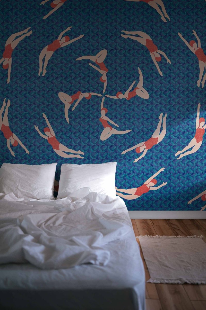 Coordonné Random Papers Swimmers behang 6500020 - LAB COLOUR THE WORLD