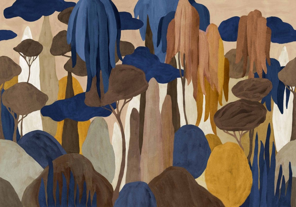 Coordonné Sarape Camécuaro Índigo behang C00056 - LAB COLOUR THE WORLD