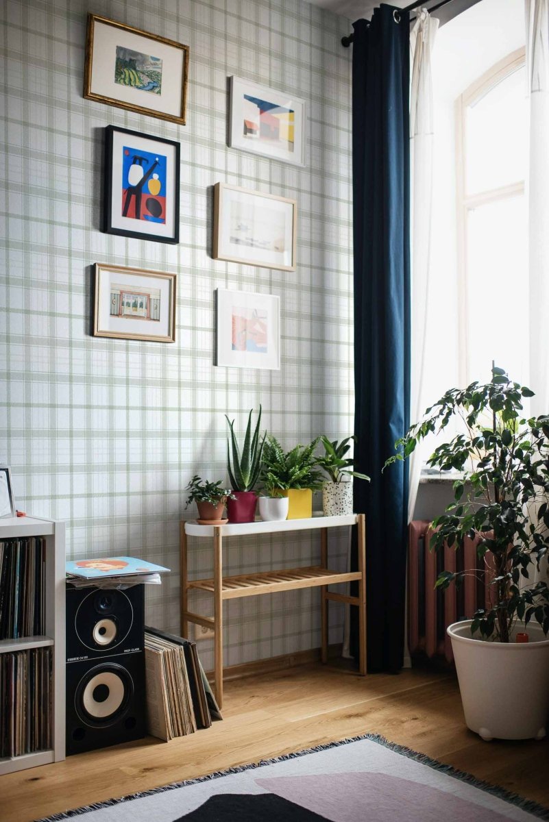 Coordonné Stripes & Checks Check 11,5 Matcha behang A00764 - LAB COLOUR THE WORLD