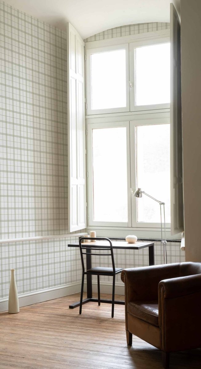 Coordonné Stripes & Checks Check 7 Matcha behang A00755 - LAB COLOUR THE WORLD