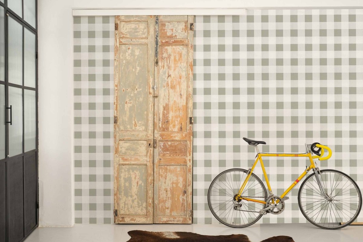 Coordonné Stripes & Checks Check 8 Matcha behang A00746 - LAB COLOUR THE WORLD