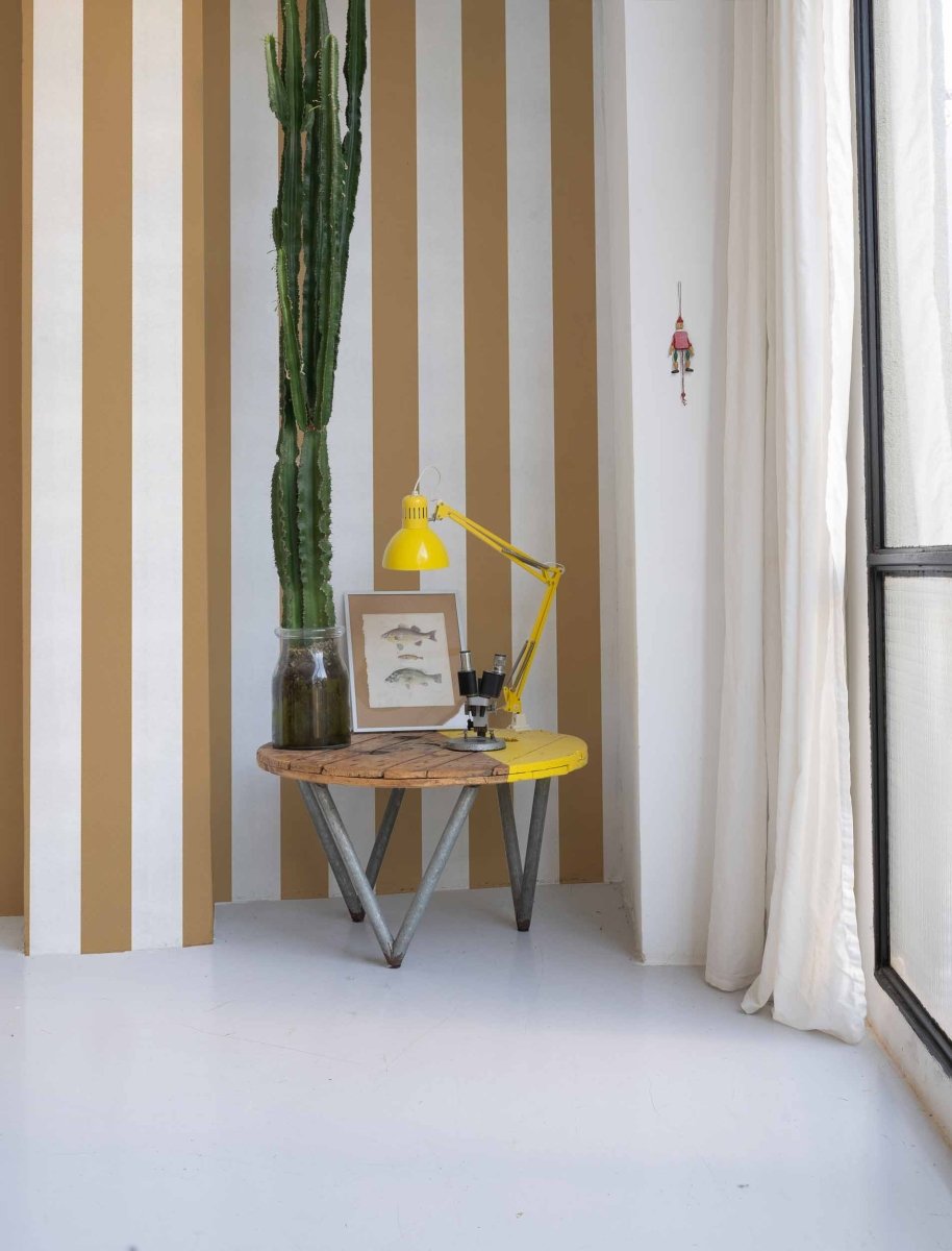 Coordonné Stripes & Checks Stripe 8 Curry behang A00739 - LAB COLOUR THE WORLD