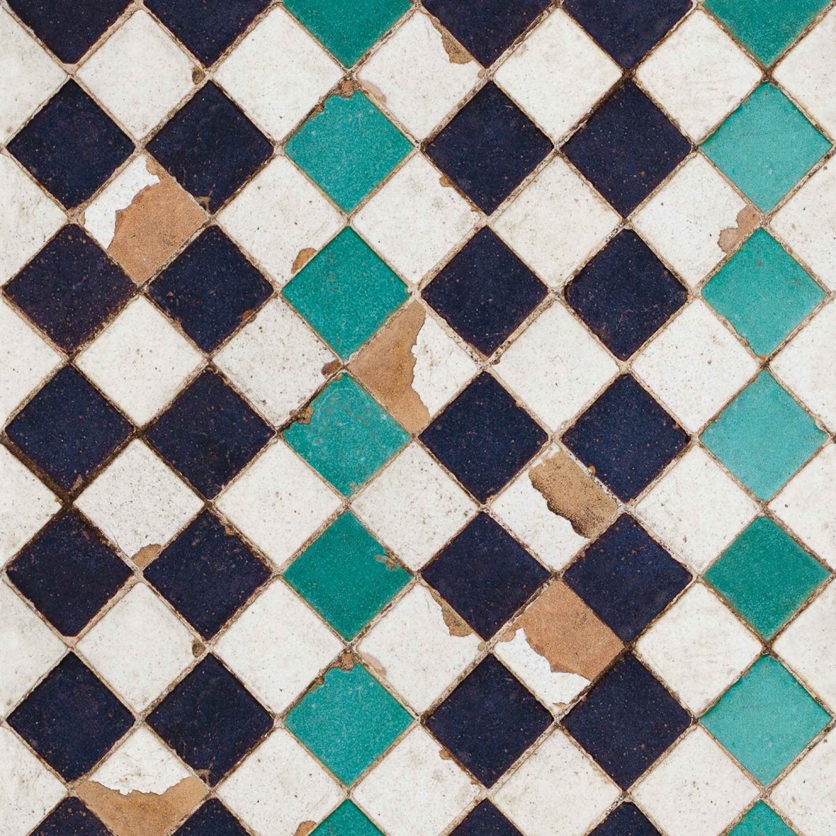 Coordonné Tiles Tourquoise behang 3000003 - LAB COLOUR THE WORLD