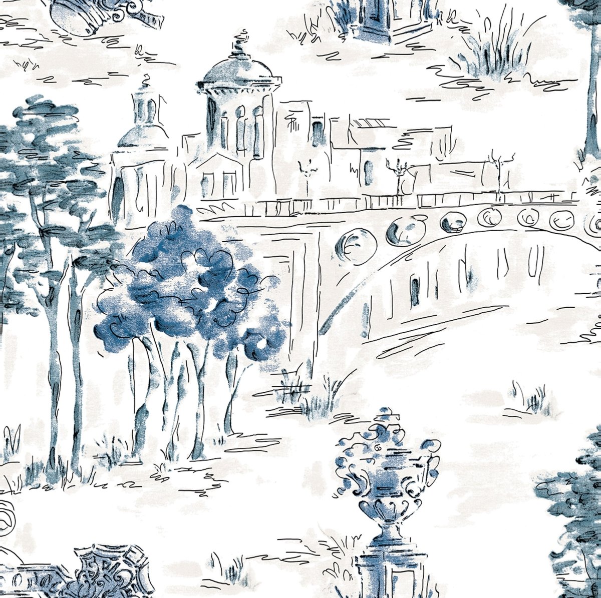 Coordonné Toscana, Ybarra & Serret for Coordonné Paisaje behang YSP0015 - LAB COLOUR THE WORLD