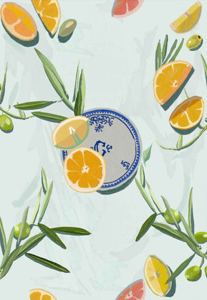 Coordonné Wander Bodegón Aqua behang 9200021 - LAB COLOUR THE WORLD