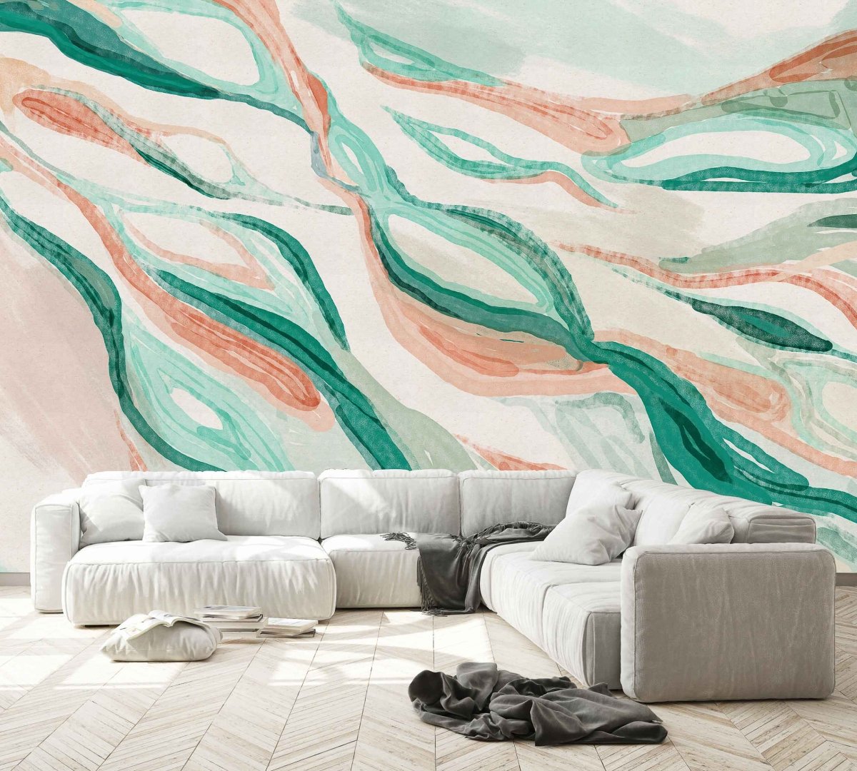 Coordonné Wander Hygge Emerald behang 9200200 - LAB COLOUR THE WORLD