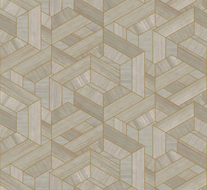 Coordonné Woodcraft Hexagon Fog behang A00453 - LAB COLOUR THE WORLD