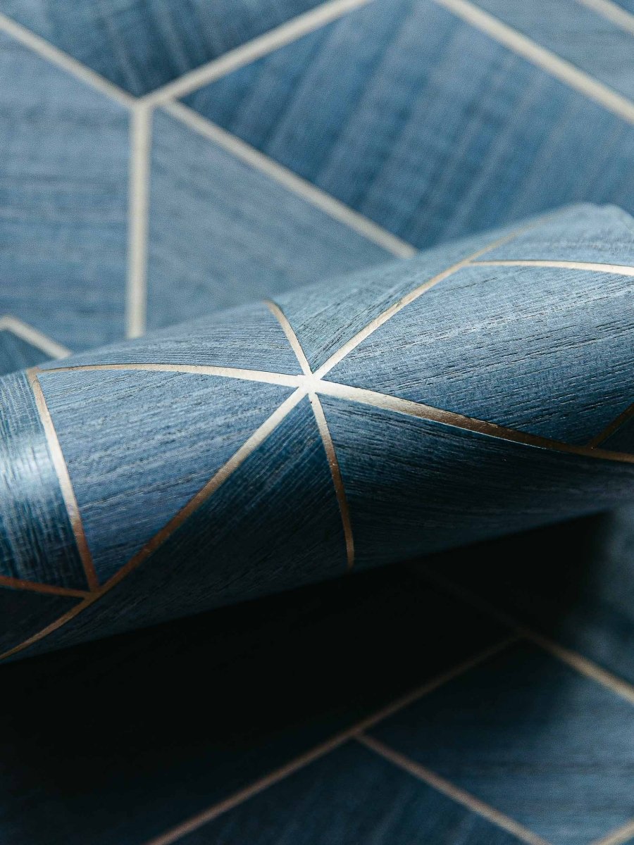 Coordonné Woodcraft Hexagon Lagoon behang A00449 - LAB COLOUR THE WORLD