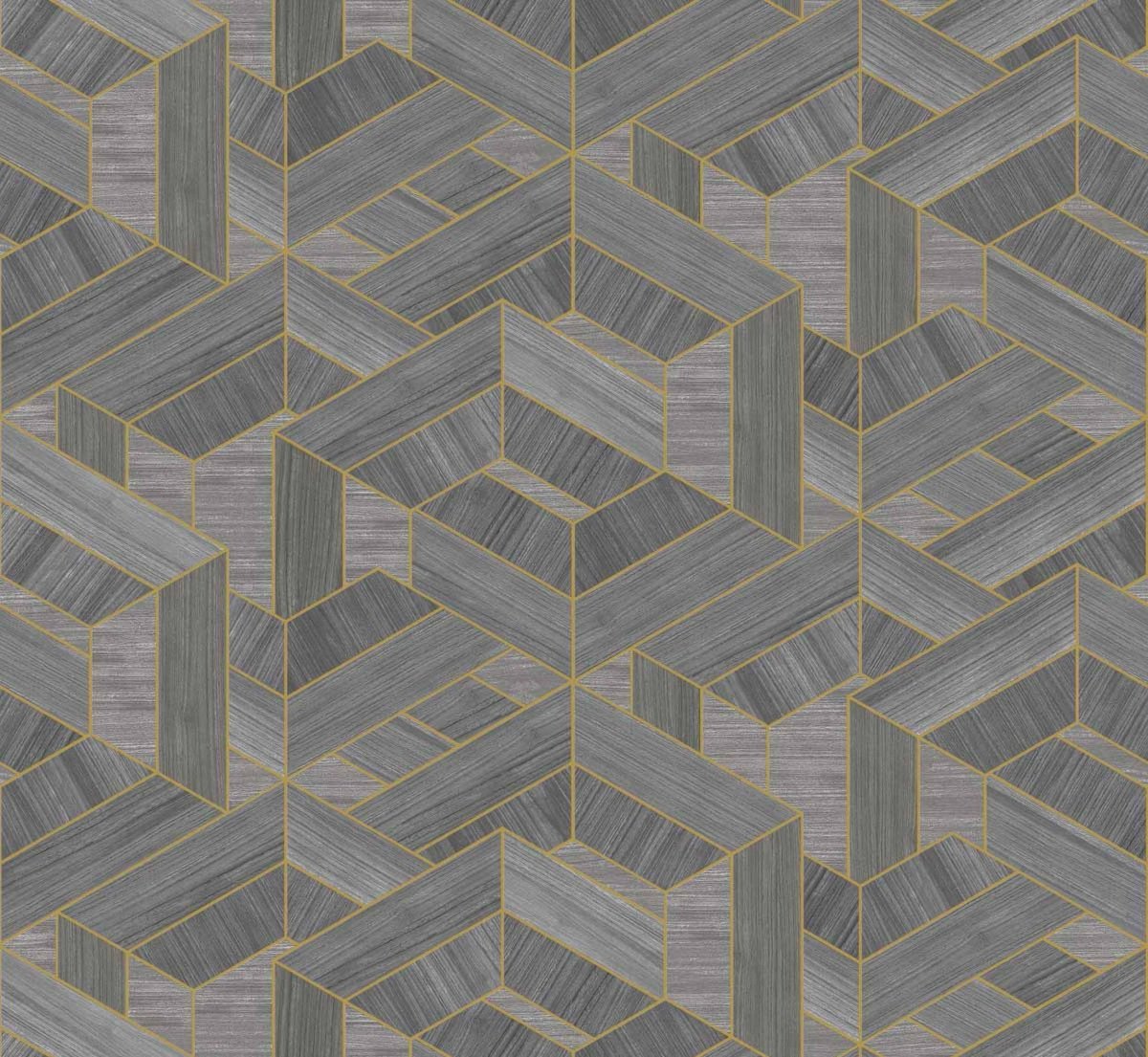 Coordonné Woodcraft Hexagon Steel behang A00446 - LAB COLOUR THE WORLD