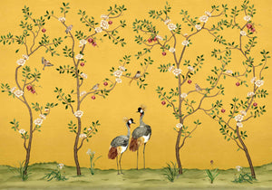 Coordonné Forbidden City Crowned Crane behang B00162 behang afbeelding 1