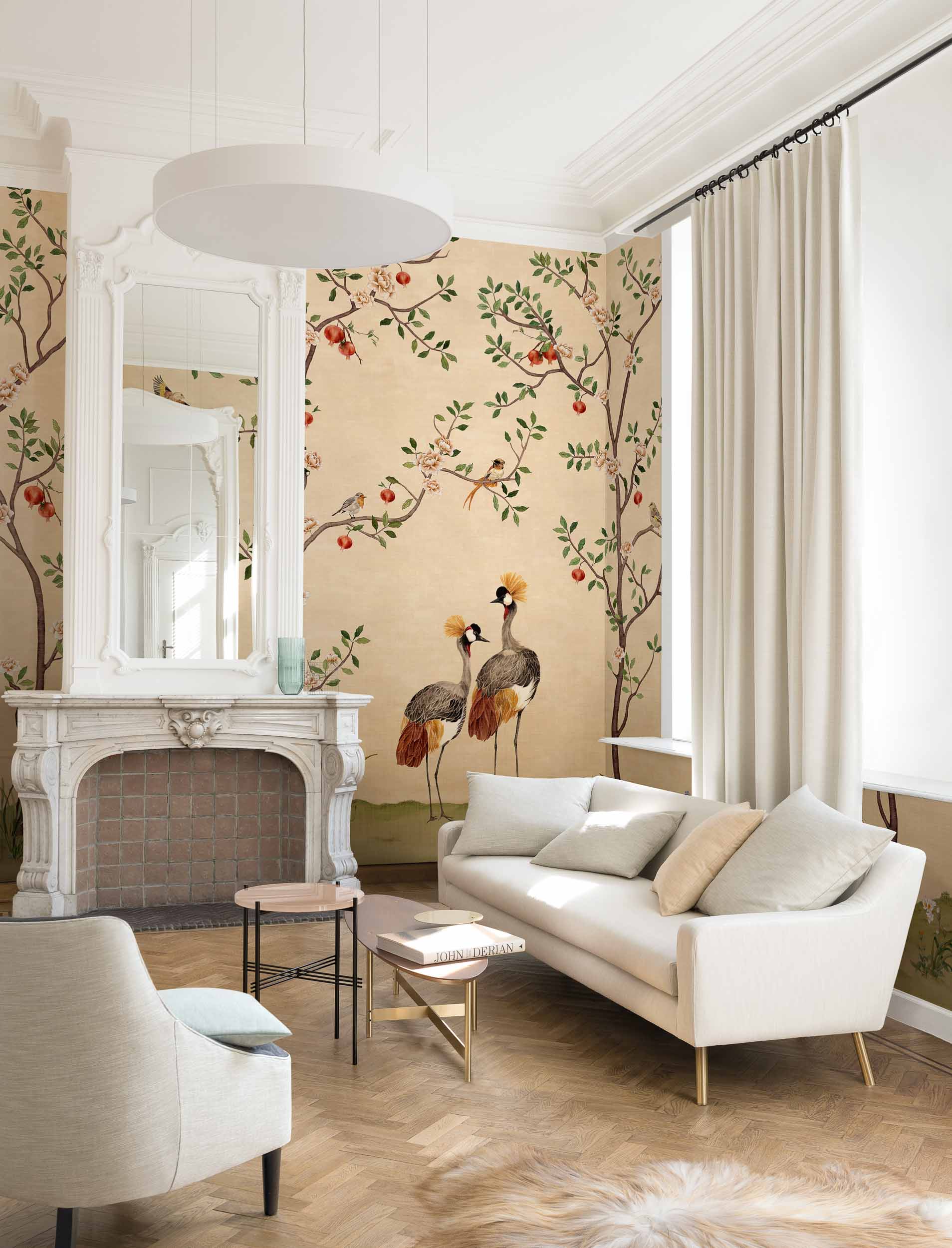 Coordonné Forbidden City Crowned Crane behang B00164 sfeer afbeelding 1