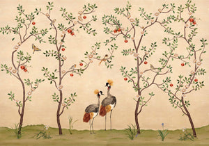 Coordonné Forbidden City Crowned Crane behang B00164 behang afbeelding 1