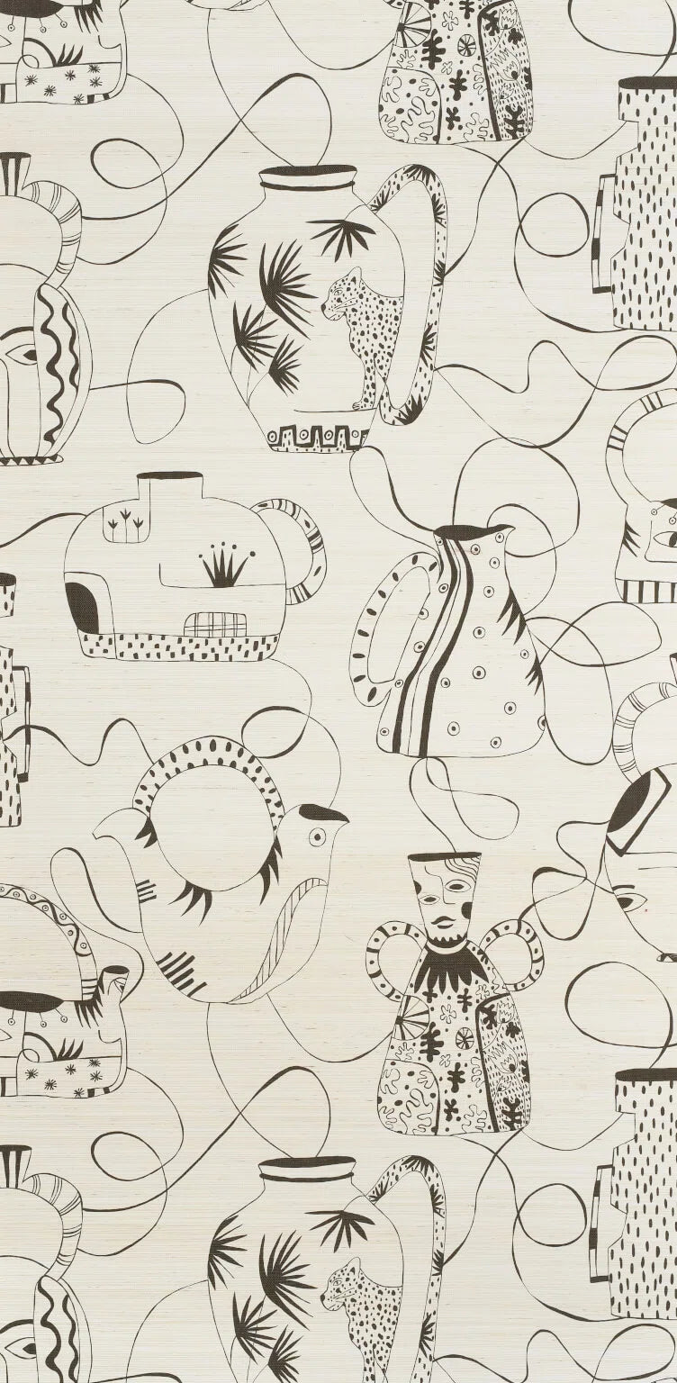 Pierre Frey Vases masqués Behang FP591001 - LAB COLOUR THE WORLD
