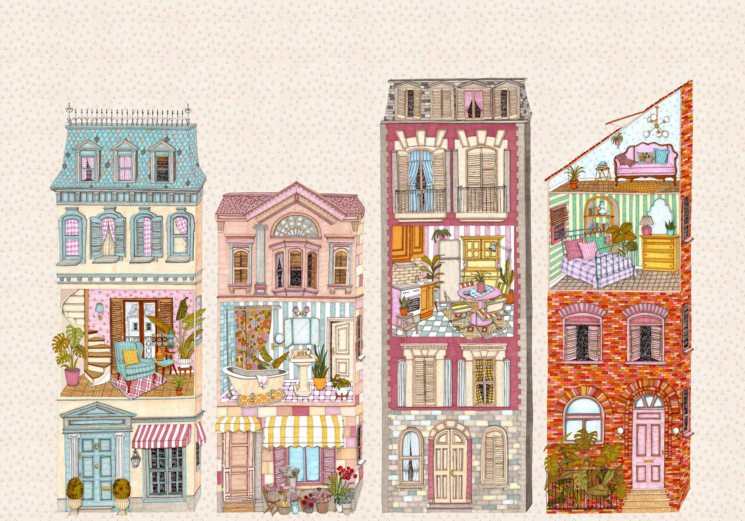 Coordonné Random Kids Dolls´house behang 9700120 behang afbeelding 1