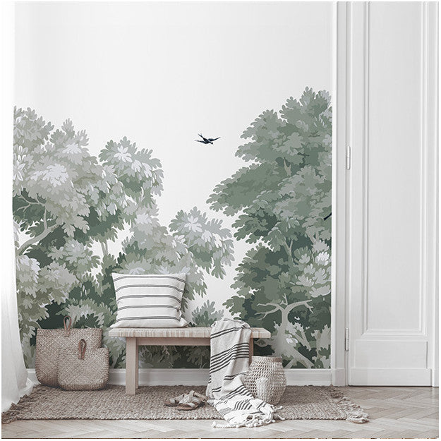 Les Dominotiers Dream Forest, Green Behang DOM 301-1