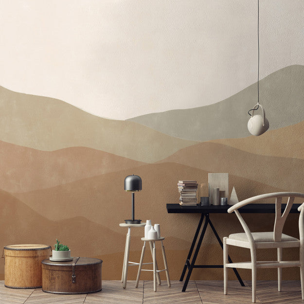 Les Dominotiers Dune Terracota / Ochre Behang DOM 716