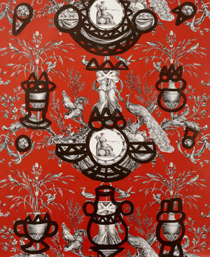 Pierre Frey Fontaine et animaux barbouillage Behang FP568004 - LAB COLOUR THE WORLD