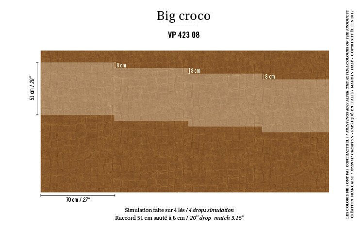 ÉLITIS Big Croco Behang VP 423 08 - LAB COLOUR THE WORLD