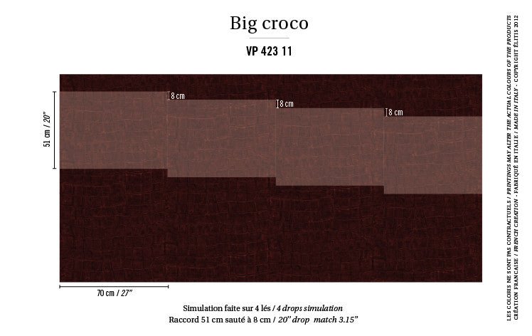 ÉLITIS Big Croco Behang VP 423 11 - LAB COLOUR THE WORLD