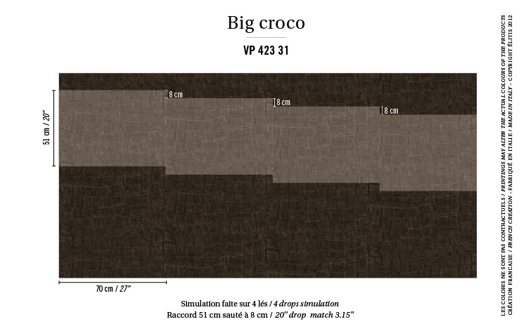 ÉLITIS Big Croco Behang VP 423 31 - LAB COLOUR THE WORLD