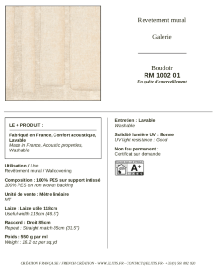 ÉLITIS Boudoir Behang RM 1002 01 - LAB COLOUR THE WORLD