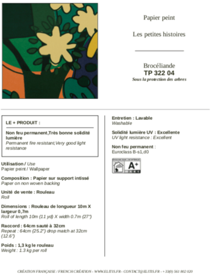 ÉLITIS Brocéliande Behang TP 322 04 - LAB COLOUR THE WORLD