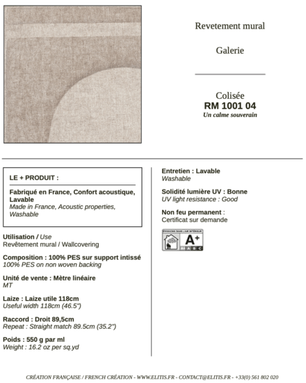 ÉLITIS Colisée Behang RM 1001 04 - LAB COLOUR THE WORLD