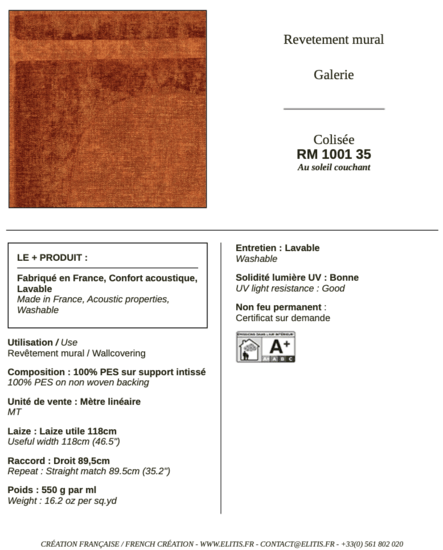 ÉLITIS Colisée Behang RM 1001 35 - LAB COLOUR THE WORLD