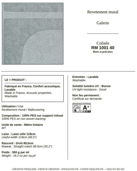 ÉLITIS Colisée Behang RM 1001 40 - LAB COLOUR THE WORLD