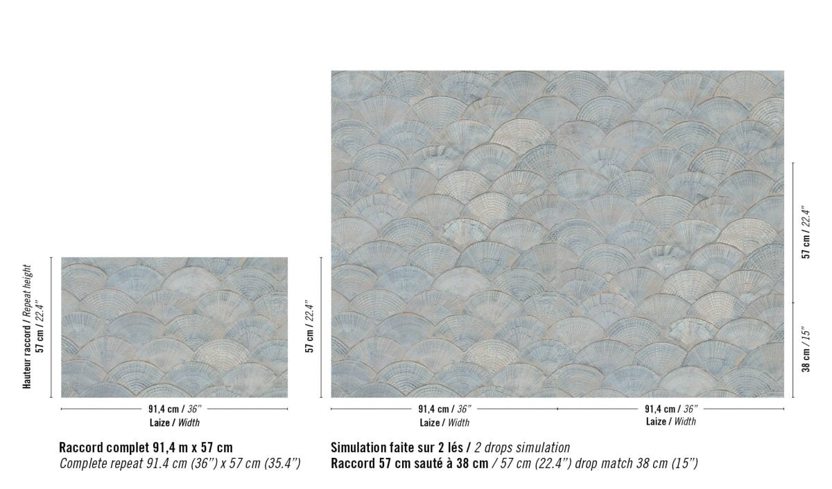 ÉLITIS Écume Calyptra Behang RM 1118 40 - LAB COLOUR THE WORLD