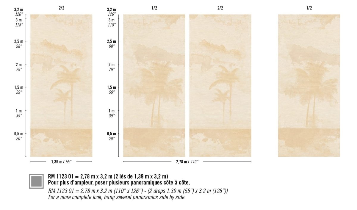 ÉLITIS Écume Palmeraie Behang RM 1123 01 - LAB COLOUR THE WORLD