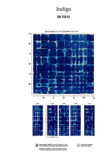 ÉLITIS Indigo Behangpaneel DM 750 01 - LAB COLOUR THE WORLD