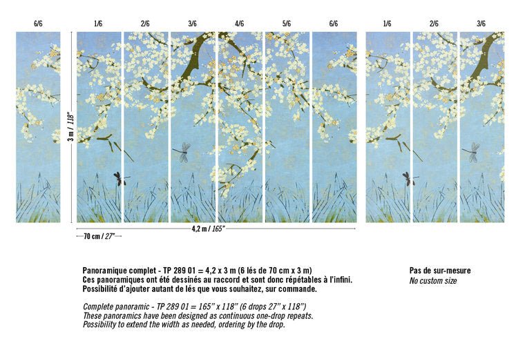 ÉLITIS Les Cerisiers Sauvages Behangpaneel TP 289 01 - LAB COLOUR THE WORLD