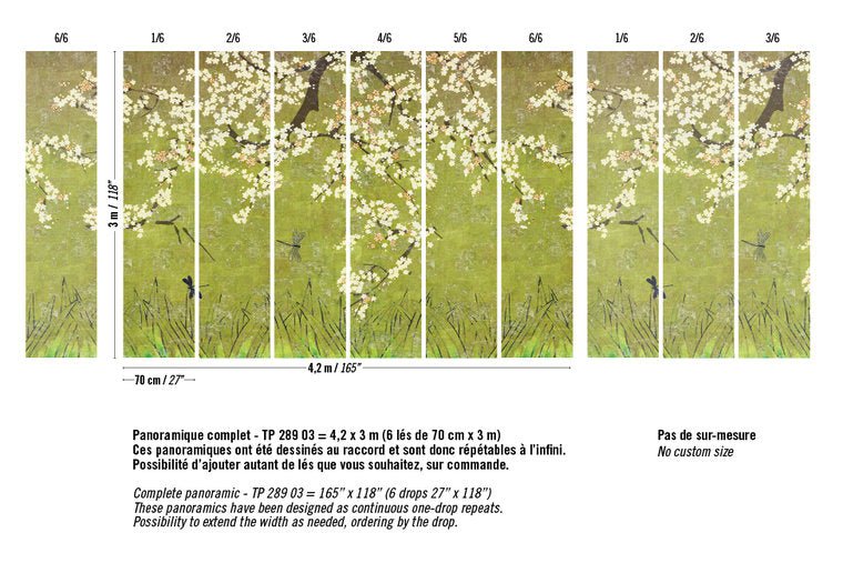 ÉLITIS Les Cerisiers Sauvages Behangpaneel TP 289 03 - LAB COLOUR THE WORLD
