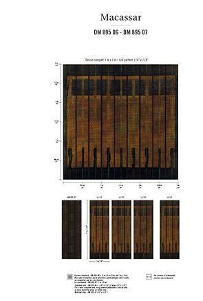ÉLITIS Macassar Behangpaneel Aansluitende baan DM 895 07 - LAB COLOUR THE WORLD