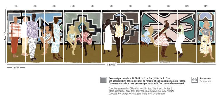 ÉLITIS Ndebele Behangpaneel DM 904 01 - LAB COLOUR THE WORLD